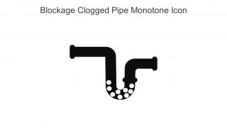 Blockage Clogged Pipe Monotone Icon In Powerpoint Pptx Png And Editable Eps Format