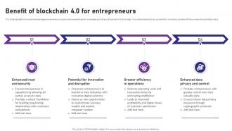 Blockchain 4 0 Pioneering The Next Benefit Of Blockchain 4 0 For Entrepreneurs BCT SS