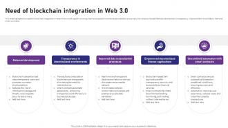 Blockchain 4 0 Pioneering The Next Need Of Blockchain Integration In Web 3 0 BCT SS