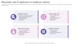 Blockchain And AI Application In Healthcare Industry