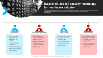 Blockchain And IOT Security Technology For Healthcare Industry