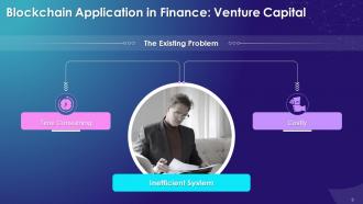 Blockchain Application In Finance Venture Capital Training Ppt