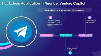 Blockchain Application In Finance Venture Capital Training Ppt