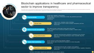 Blockchain Applications In Healthcare And Pharmaceutical Sector To Improve Transparency BCT SS