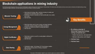 Blockchain Applications In Mining Industry How IoT Technology Is Transforming IoT SS