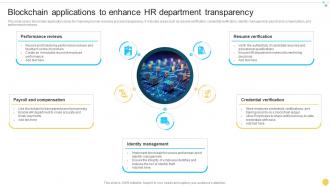 Blockchain Applications To Enhance Hr Department Transparency Unlocking Real World BCT SS
