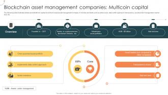 Blockchain Asset Management Companies Multicoin Capital Managing Digital Wealth BCT SS
