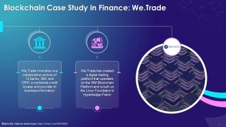 Blockchain Based Case Study In Finance With Wetrade Training Ppt