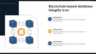 Blockchain Based Database Integrity Icon Ppt Sample