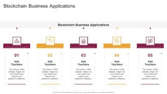 Blockchain Business Applications In Powerpoint And Google Slides Cpb