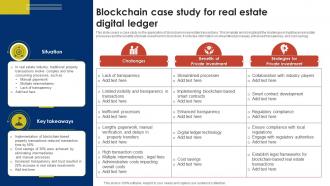 Blockchain Case Study For Real Estate Digital Ledger