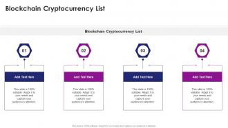 Blockchain Cryptocurrency List In Powerpoint And Google Slides Cpb