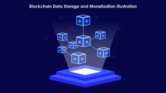 Blockchain Data Storage And Monetization Illustration