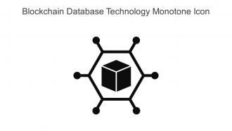 Blockchain Database Technology Monotone Icon In Powerpoint Pptx Png And Editable Eps Format