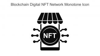 Blockchain Digital NFT Network Monotone Icon In Powerpoint Pptx Png And Editable Eps Format
