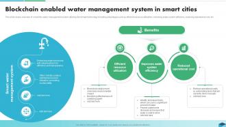 Blockchain Enabled Water Management Blockchain Technologies For Sustainable Development BCT SS