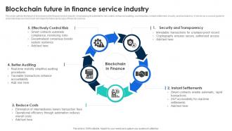 Blockchain Future In Finance Service Industry