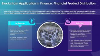 Blockchain In Financial Product Distribution Training Ppt