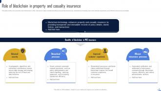 Blockchain In Property And Casualty Insurance Powerpoint PPT Template Bundles BCT MM Idea Template