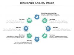Blockchain security issues ppt powerpoint presentation ideas introduction cpb