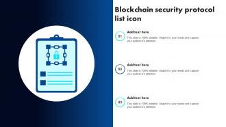 Blockchain Security Protocol List Icon