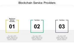 Blockchain service providers ppt powerpoint presentation styles file formats cpb