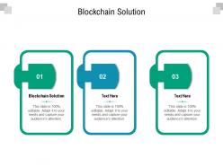 Blockchain solution ppt powerpoint presentation clipart cpb