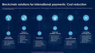 Blockchain Solutions For International Payments Cost Reduction Revolutionizing International Transactions BCT SS