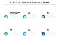 Blockchain solutions insurance market ppt powerpoint presentation portfolio professional cpb