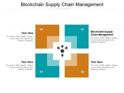 Blockchain supply chain management ppt powerpoint presentation gallery ideas cpb