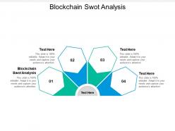 Blockchain swot analysis ppt powerpoint presentation file visuals cpb