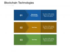 Blockchain technologies ppt powerpoint presentation outline maker cpb