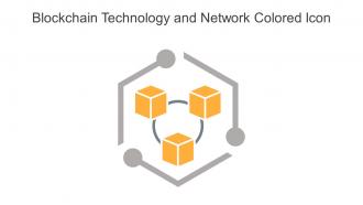Blockchain Technology And Network Colored Icon In Powerpoint Pptx Png And Editable Eps Format