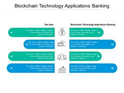 Blockchain technology applications banking ppt powerpoint presentation file cpb