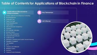 Blockchain Technology Applications in Finance Industry Training Ppt
