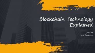Blockchain Technology Explained PPT Structure AT