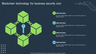 Blockchain Technology For Business Security Icon