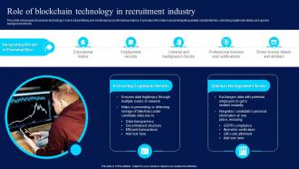 Blockchain Technology For Efficient Role Of Blockchain Technology In Recruitment Industry