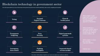 Blockchain Technology In Government Sector Cryptographic Ledger IT