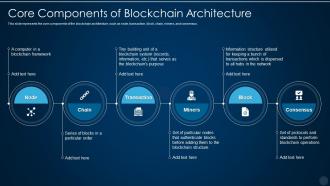 Blockchain technology it core components of blockchain architecture