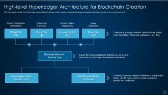 Blockchain technology it high level hyperledger architecture for blockchain creation