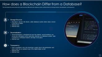 Blockchain technology it how does a blockchain differ from a database