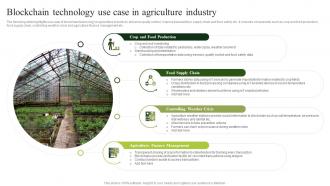 Blockchain Technology Use Case In Agriculture Industry