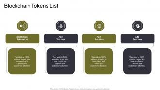 Blockchain Tokens List In Powerpoint And Google Slides Cpb