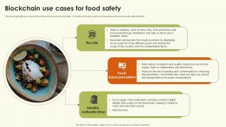 Blockchain Use Cases For Food Safety