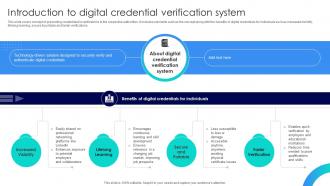 Blockchains Impact On Education Enhancing Introduction To Digital Credential Verification System BCT SS V
