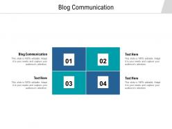 Blog communication ppt powerpoint presentation infographics visual aids cpb