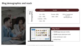 Blog Demographics And Reach New Brand Awareness Strategic Plan Branding SS