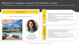 Blog Posts For Engaging Customers Guide On Tourism Marketing Strategy SS