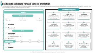 Blog Posts Structure For Spa Service Promotion Spa Advertising Plan To Promote And Sell Business Strategy SS V